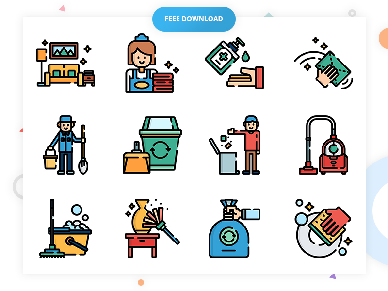 Free Cleaning Icon Set Vector, Png, Free 800x600 Free Cleaning Icon Set Vector, Png, Free