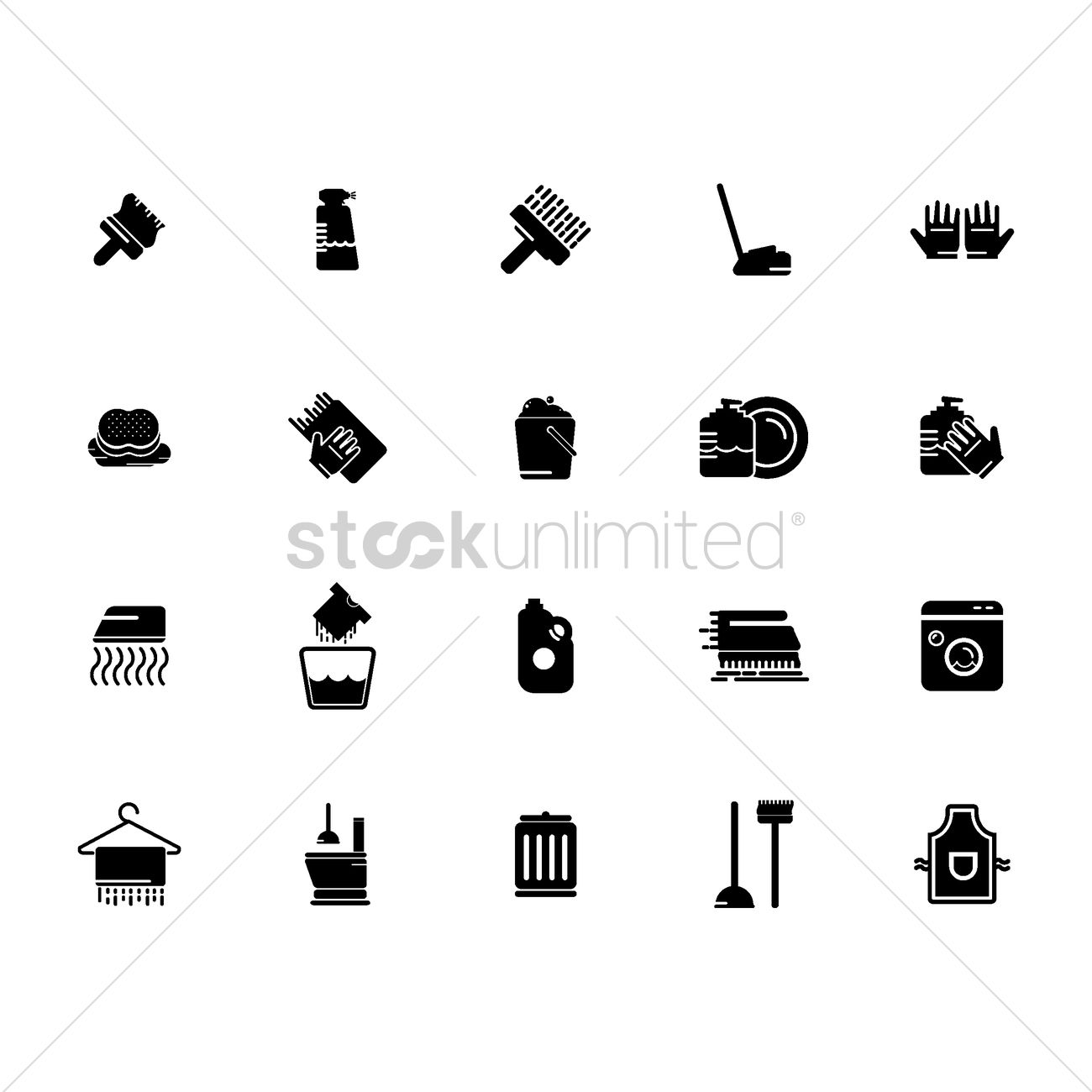 Collection Of Cleaning Icons Vector Image 1300x1300 Collection Of Cleaning Icons Vector Image