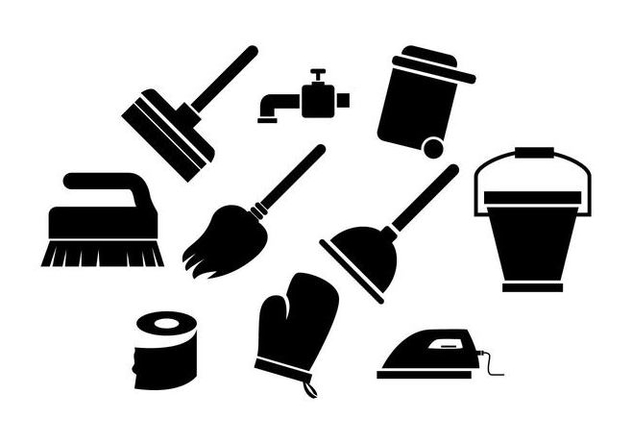 Free Cleaning Tools Silhouette Icon Vector Free Vector Download 632x443 Free Cleaning Tools Silhouette Icon Vector Free Vector Download