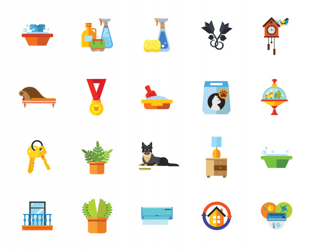 Spring Cleaning Icon Set Vector Free Download 626x500 Spring Cleaning Icon Set Vector Free Download