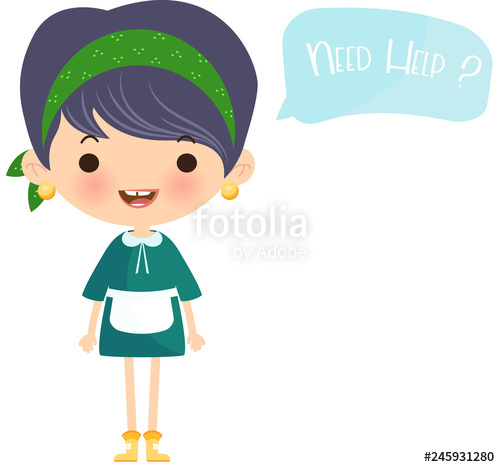 500x467 Cleaning Lady Bubble Speech Need Help Stock Image And Royalty