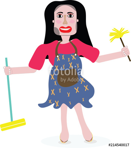 442x500 Cleaning Lady Stock Image And Royalty Free Vector
