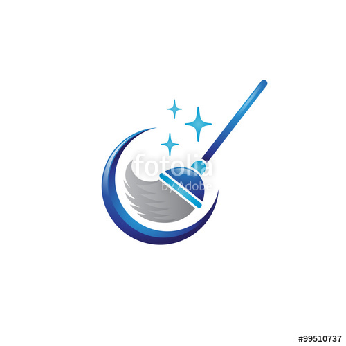 500x500 Cleaning Broom Logo Stock Image And Royalty Free Vector