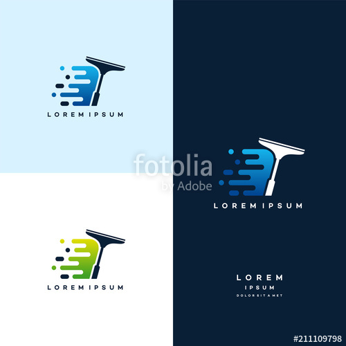 500x500 Fast Cleaning Logo Designs Concept Vector, Cleaning Service Logo