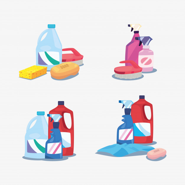 626x626 Cleaning Products And Supplies Vector Premium Download