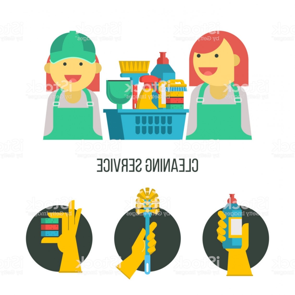 1228x1228 Cleaning Service Vector Emblem Illustration Gm Hoodamathrun