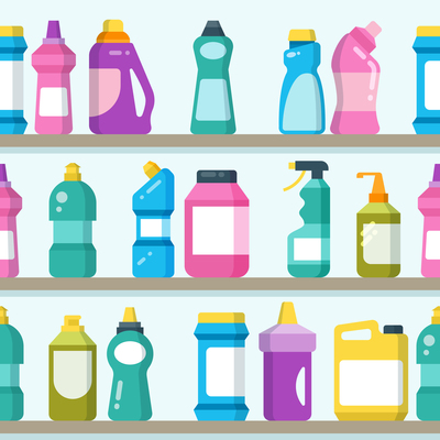 400x400 Cleaning Supplies On Curated Vector Illustrations, Stock Royalty