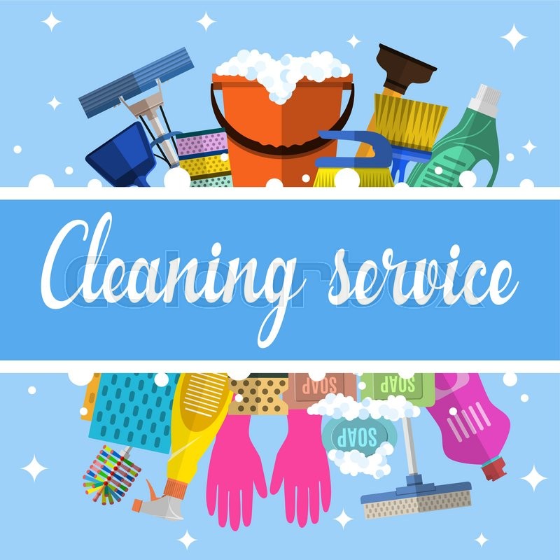800x800 Cleaning Service Flat Illustration Stock Vector Colourbox