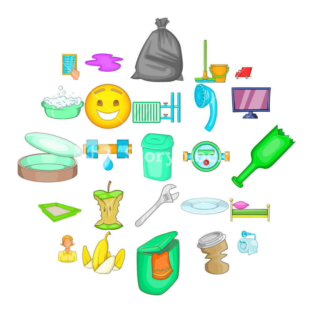 1000x1000 Cleaning Service Icons Set Cartoon Set Of Cleaning Service