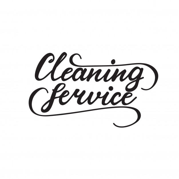 626x626 Lettering Cleaning Service Vector Illustration Vector Premium