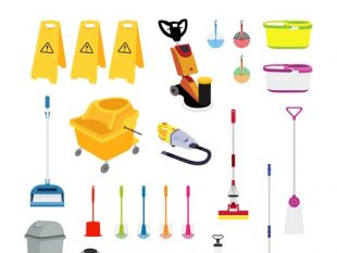 310x233 Various Cleaning Tools Vector Huge Collection Free Vectors