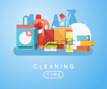 350x290 Cleaning Service Cleaning Tools Vector Set Detergents