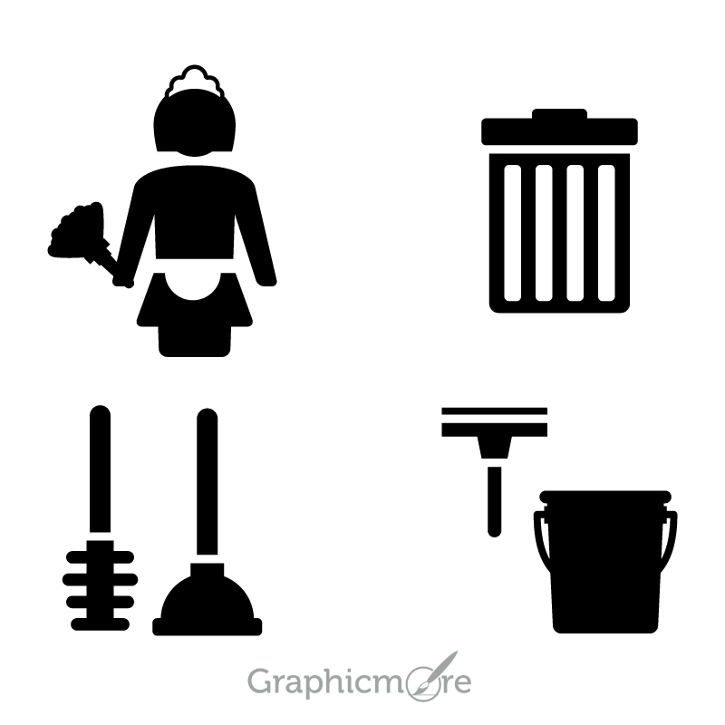 800x800 Cleaning Vector Icons Design Free Vector Download