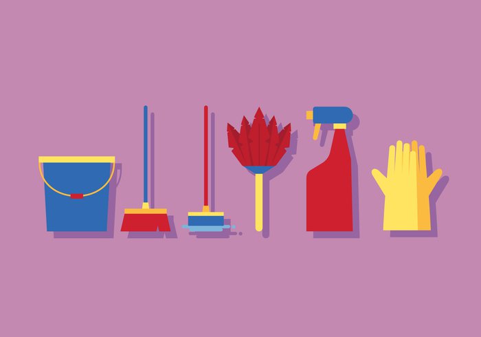 700x490 Vector Spring Cleaning Tools