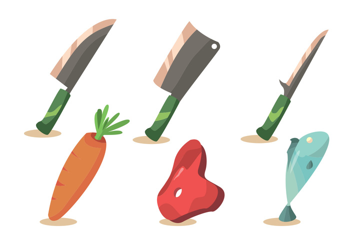 700x490 Meat And Cleaver Vector Set Free Vectors Ui Download