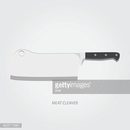 415x415 Vector Clip Art 'meat Cleaver' Kitchen Knive Premium Clipart