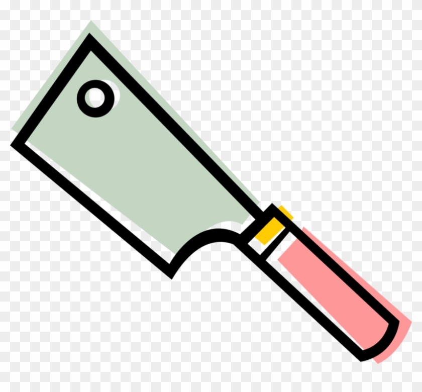 840x780 Vector Illustration Of Kitchen Kitchenware Meat Cleaver