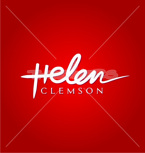 600x634 Helen Clemson Typography Vector Logo Template