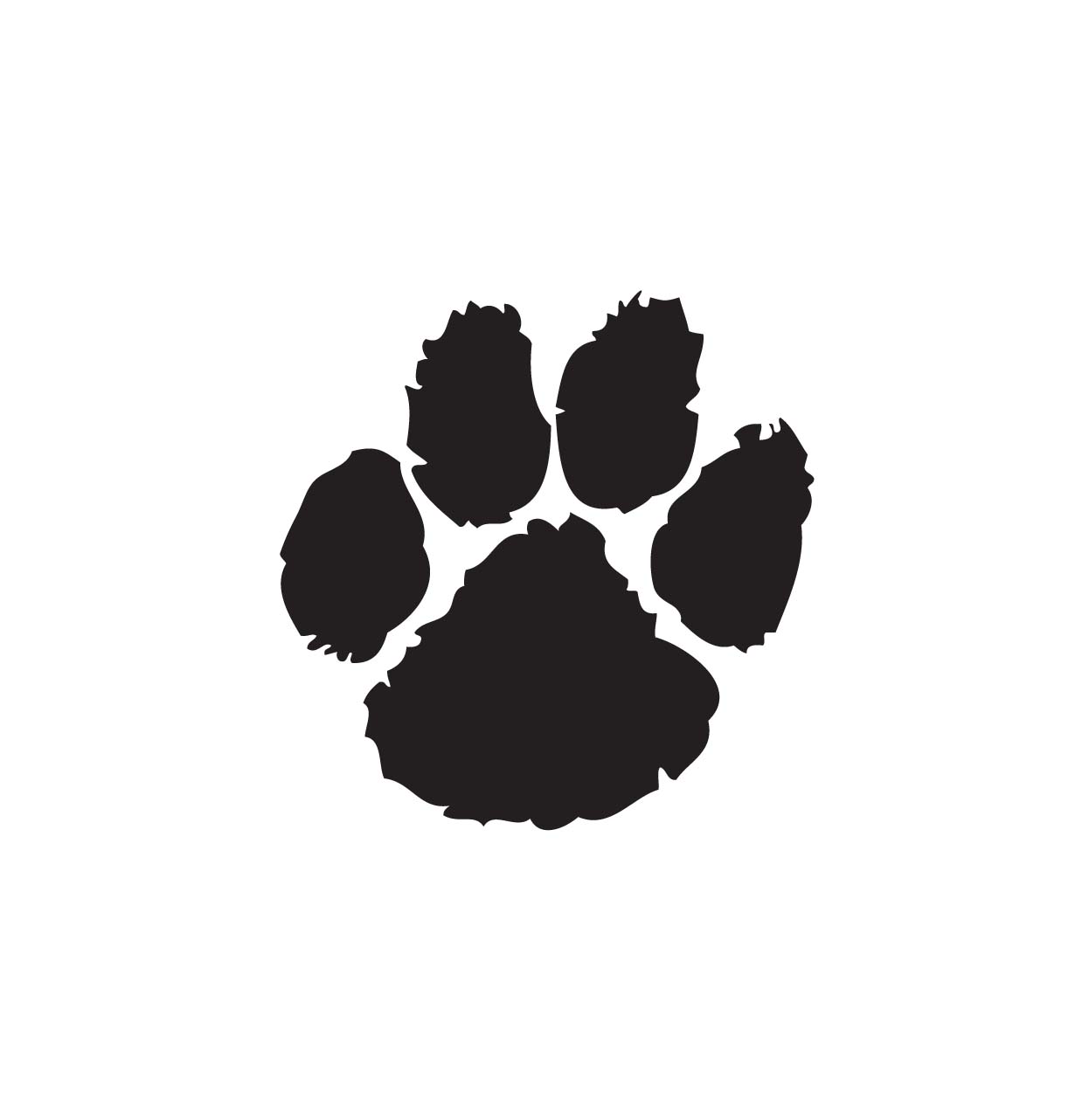 Clemson Paw Vector At Vectorified Com Collection Of Clemson Paw