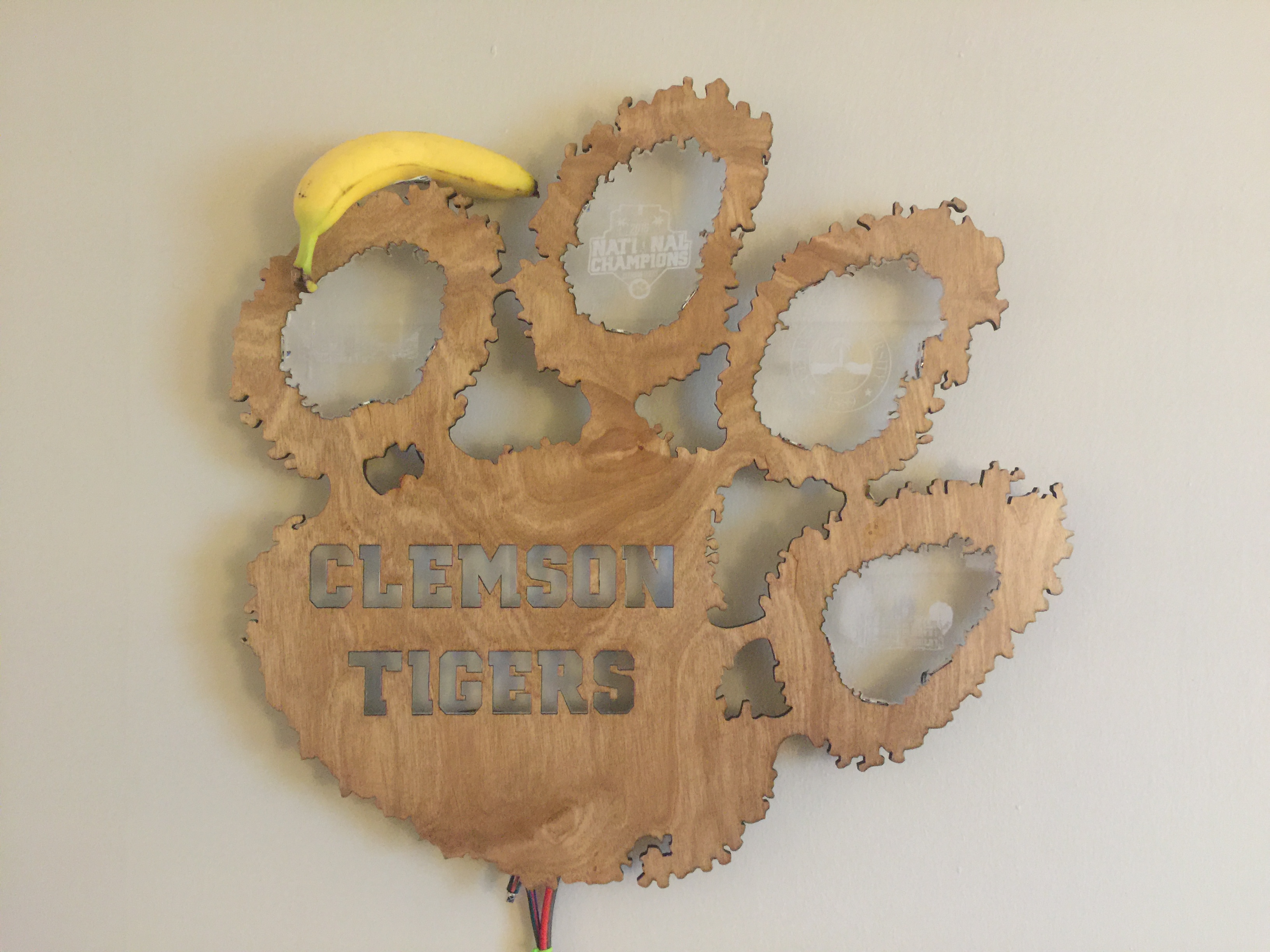Back Lit Clemson Tiger Paw Sign 3264x2448 Back Lit Clemson Tiger Paw Sign
