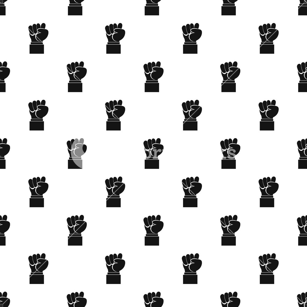 1000x1000 Clenched Fist Pattern Simple Illustration Of Clenched Fist Vector