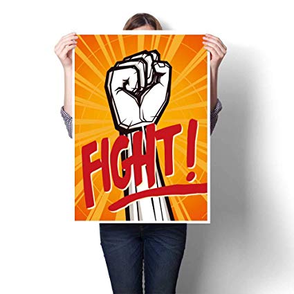 425x425 Canvas Wall Art Clenched Fist Vector For Resistance