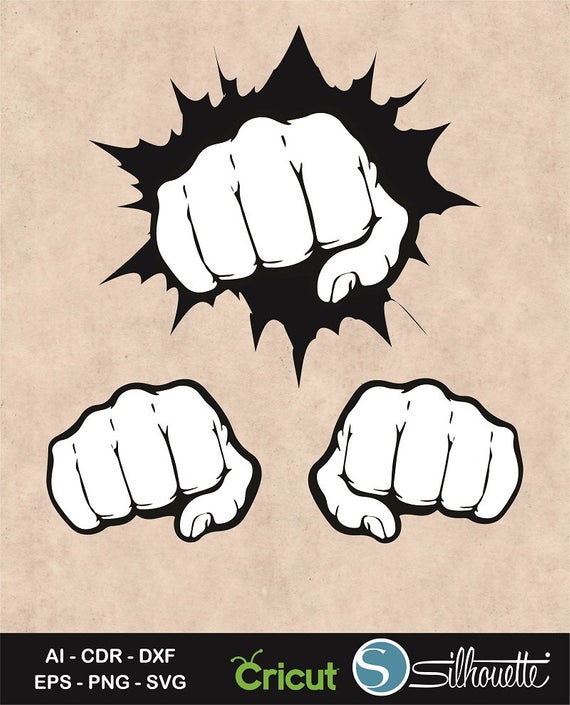 570x705 Fist Boxer Fist Clipart Fist Vector Clenched Fist Etsy