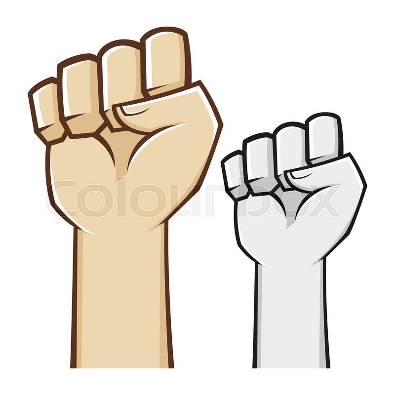800x800 Hand Clenched Fist Symbol In Vector Stock Vector Colourbox