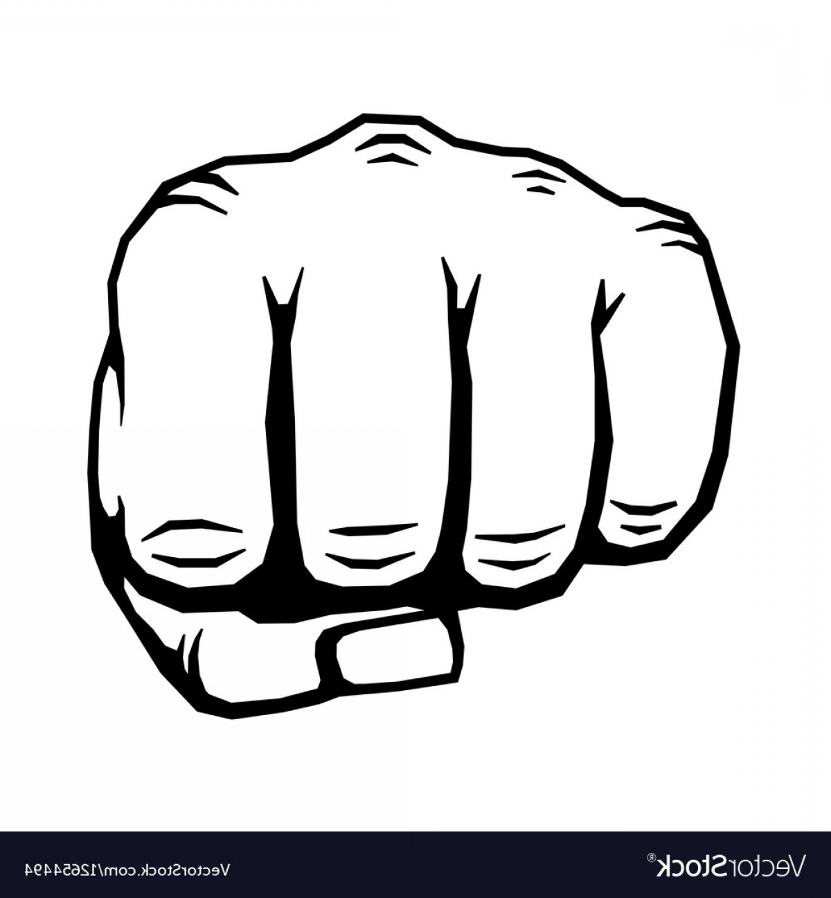 1200x1296 Punching Hand With Clenched Fist Vector Soidergi