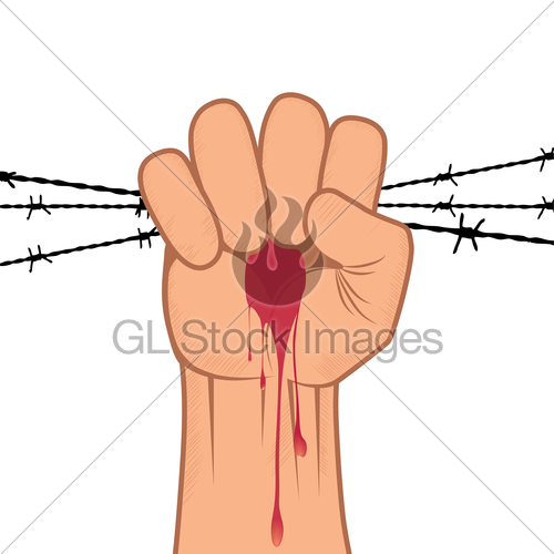 500x500 Clenched Fist Hand Vector Gl Stock Images