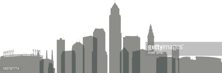Cleveland Skyline Skyline Silhouette 718x238 Cleveland Skyline Skyline Silhouette