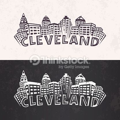 416x416 Cleveland Skyline Vector Cleveland Cleveland Skyline, Skyline