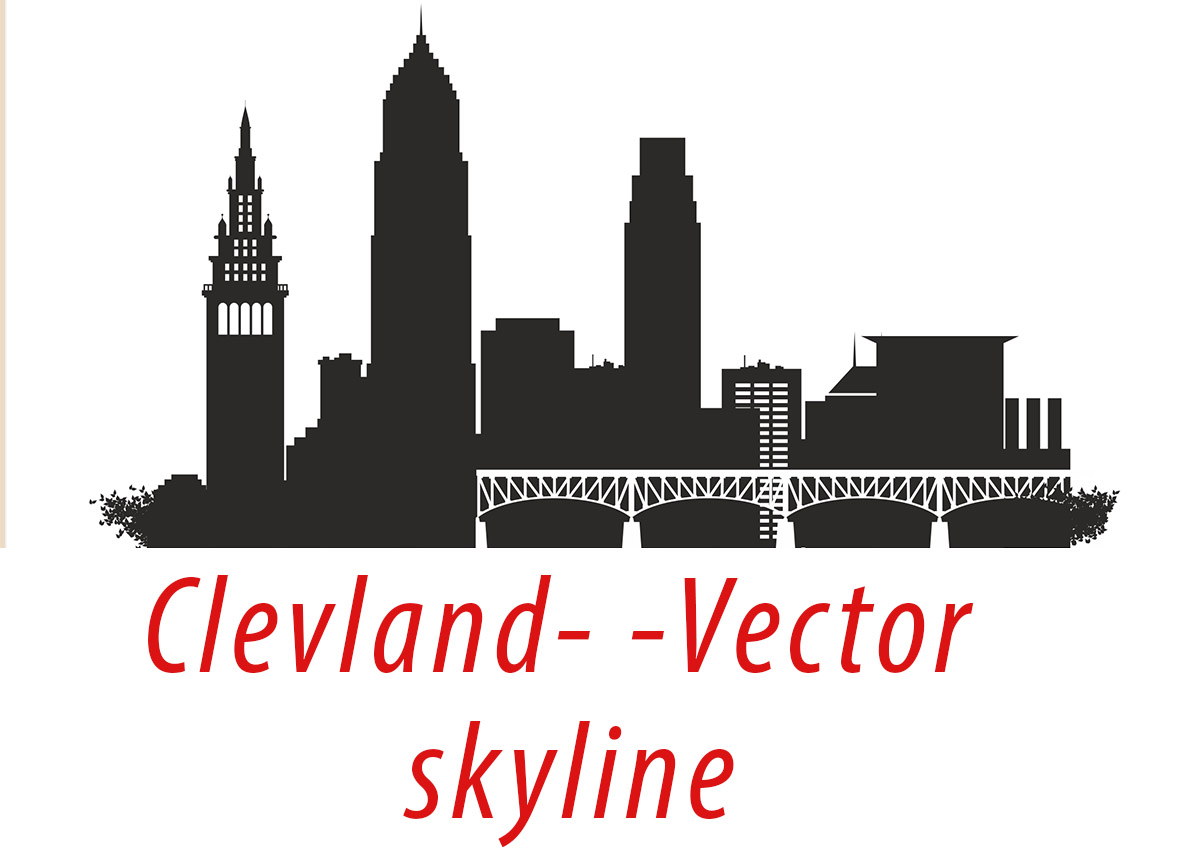 1200x868 Cleveland Vector, Ohio Skyline Usa City, Png, Dwg