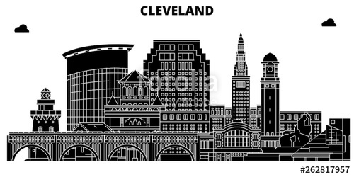 Cleveland Skyline Vector at Vectorified.com | Collection of Cleveland ...