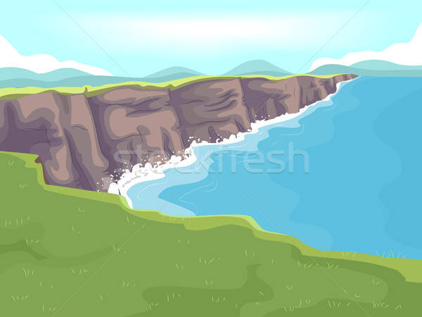600x450 Cliff Vector Illustration Lenm