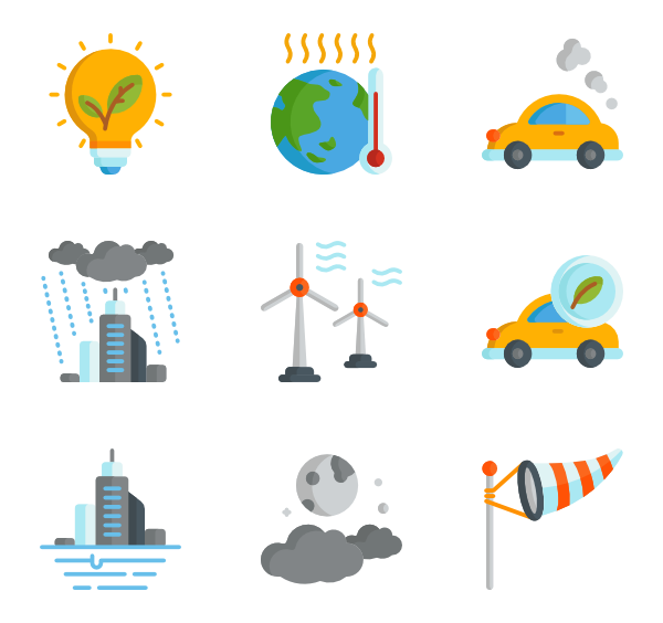 600x564 Climate Change Icons
