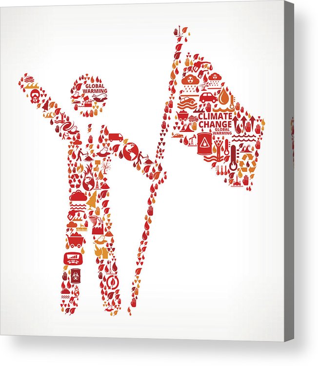 652x750 Flag Stick Figure Global Warming Climate Change Vector Pattern