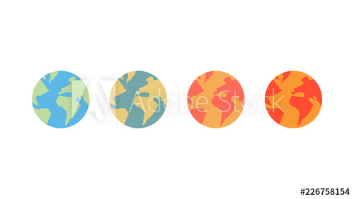 500x282 Global Warming And Climate Change Vector Image Of The Planet