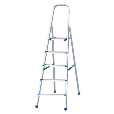 450x450 Metal Step Ladder Vector Illustration Climbing Ladder Ladder