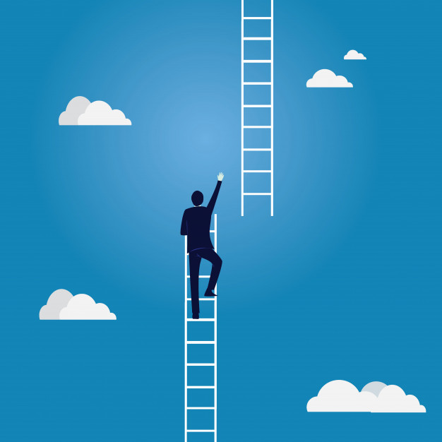 626x626 Business Target Concept Climbing Ladder To The Sky Vector