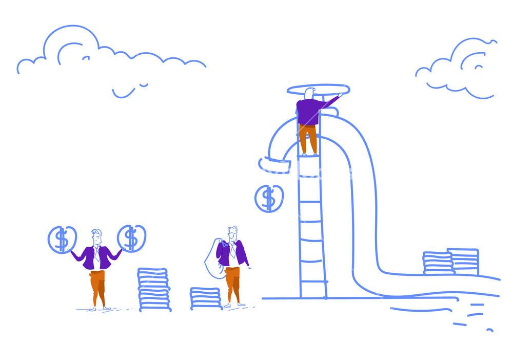 1000x678 Businessmen Climbing Ladder Unscrew Cash Crane Dollar Coins Wealth