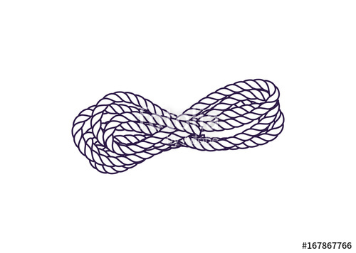 500x356 Tourist Rope Icon Vector Illustration Isolated On White Background