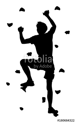 Extreme Sportsman Climb Without Roop Man Climbing Vector 309x500 Extreme Sportsman Climb Without Roop Man Climbing Vector