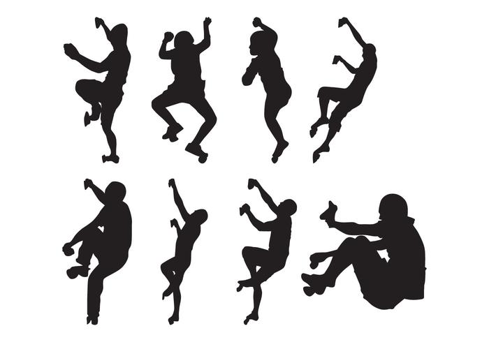 700x490 Free Climber Silhouettes Vector