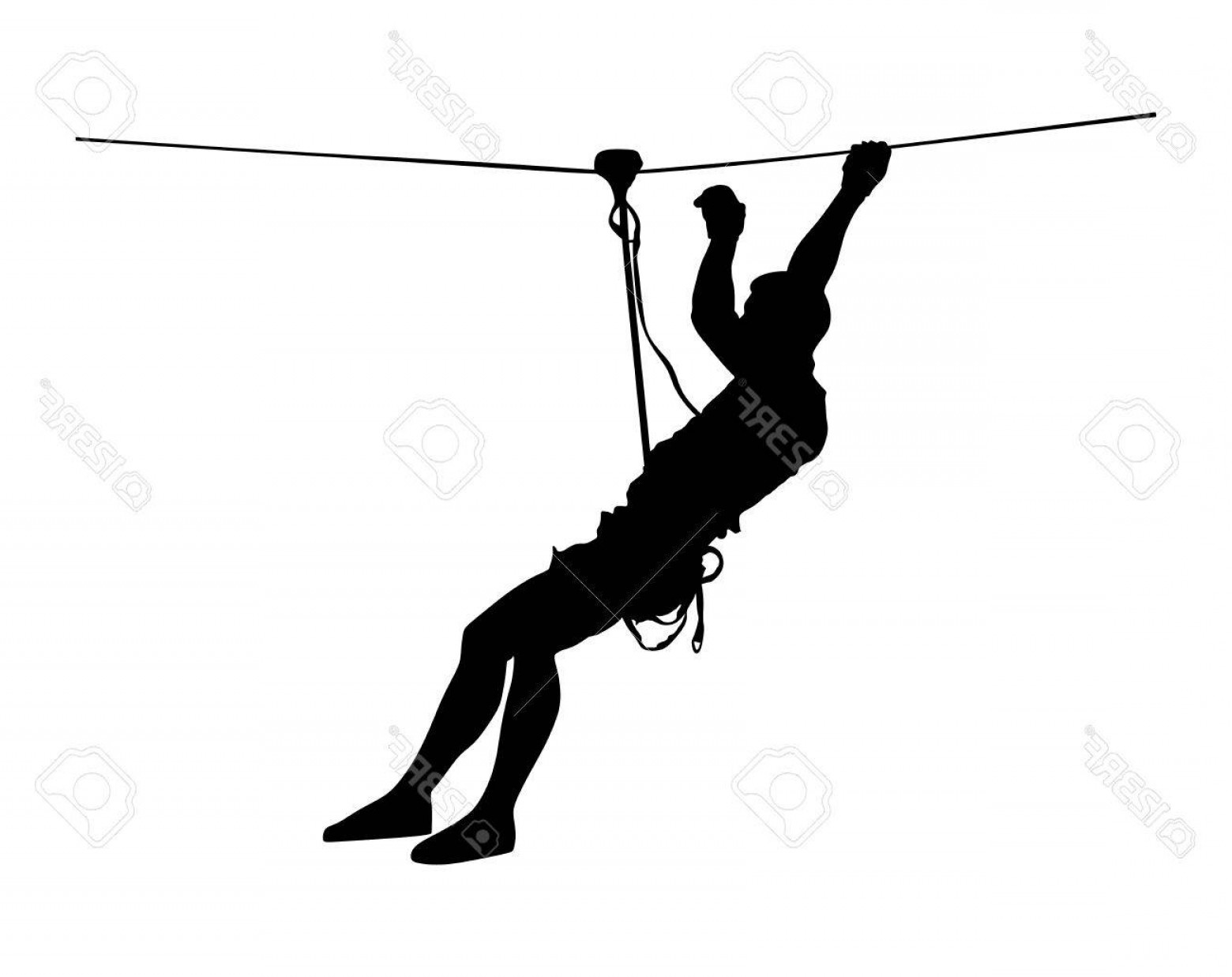 1560x1237 Photostock Vector Extreme Sportsman Took Down With Rope Man
