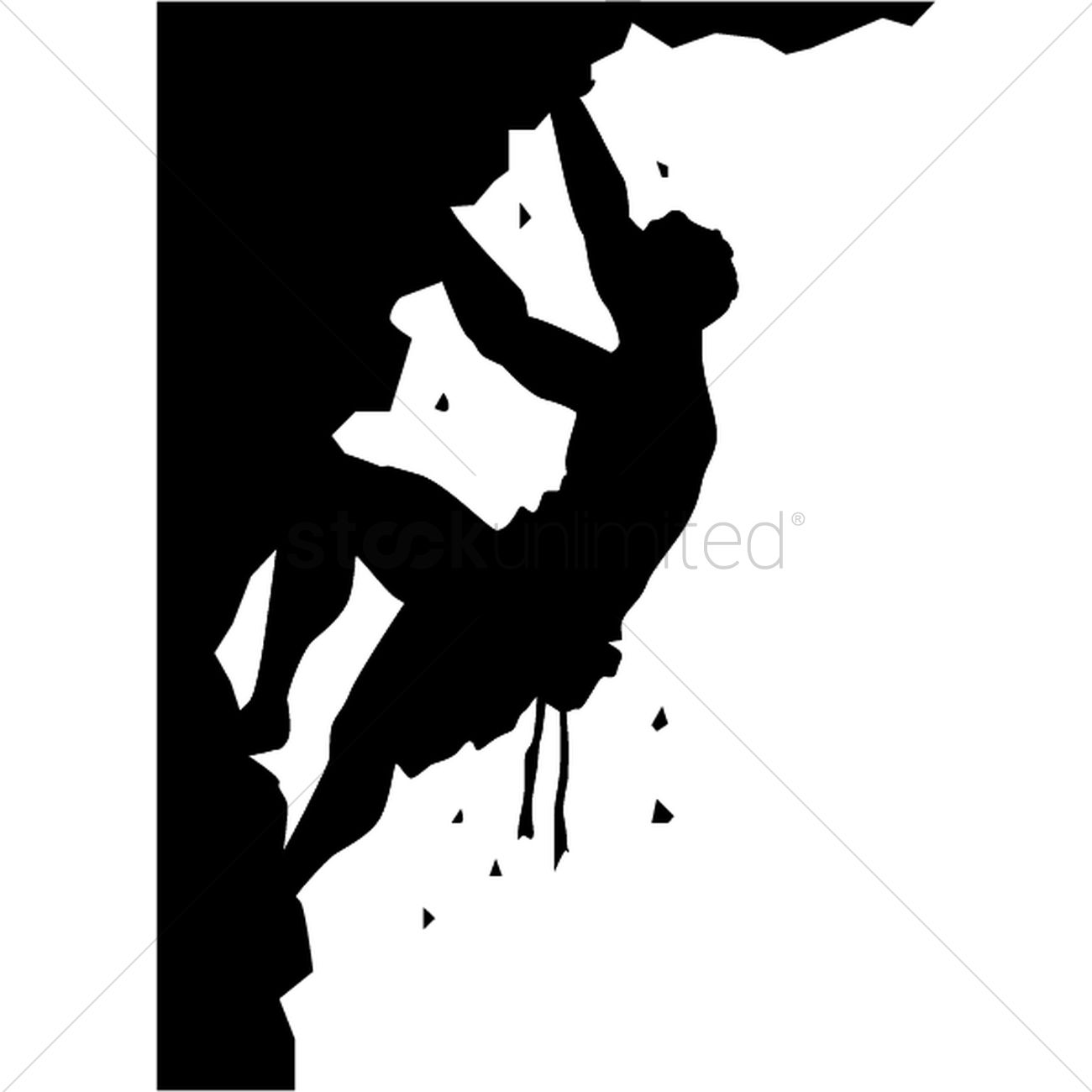 1300x1300 Silhouette Of Man Climbing Mountain Vector Image