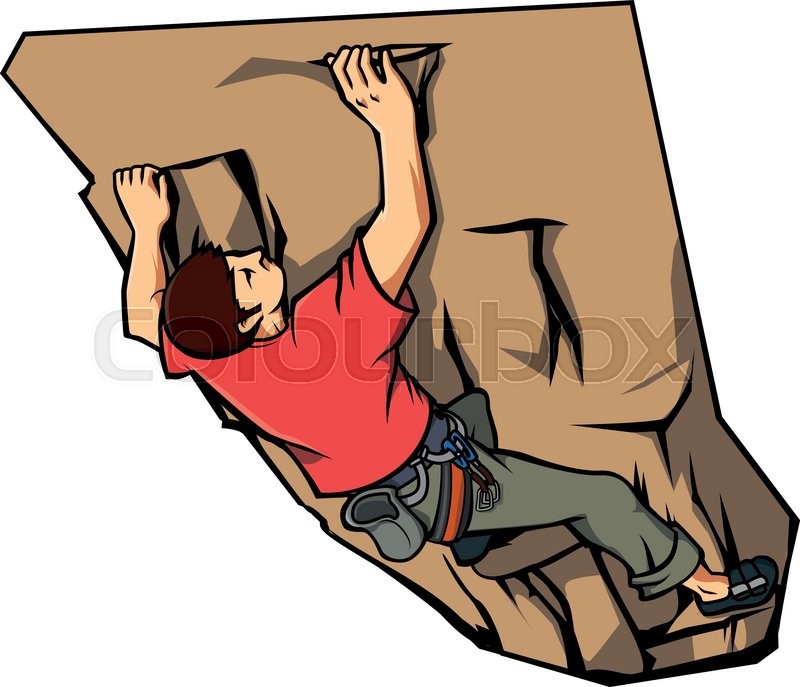 800x687 Climbing Wall Vector Illustration Stock Vector Colourbox