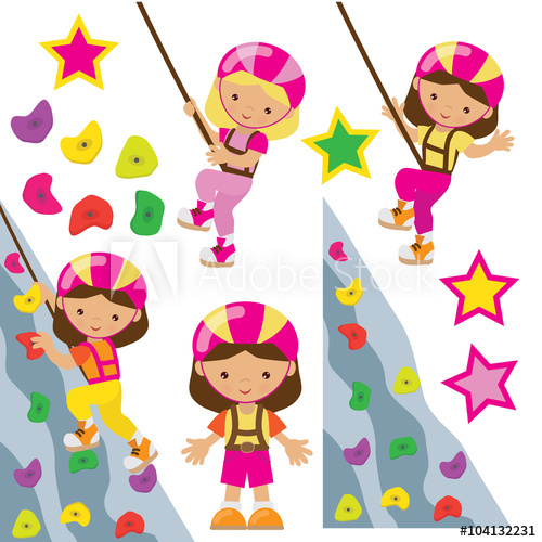 500x500 Climbing Wall Vector Illustration