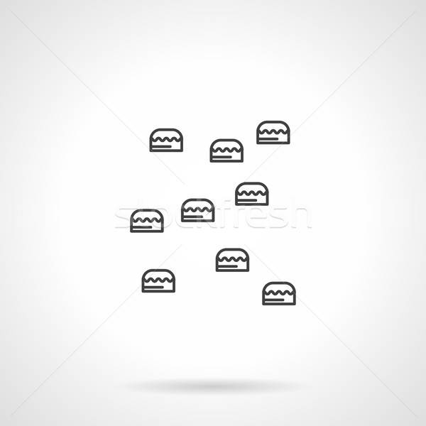 600x600 Abstract Flat Line For Rock Climbing Wall Vector Illustration