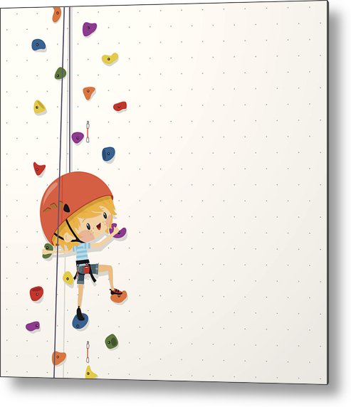 493x572 Kids Climb Up Sport Boy Climbing Wall Illustration Vector Metal